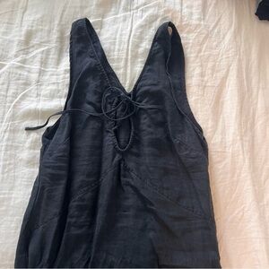 Deiji Studios black linen dress